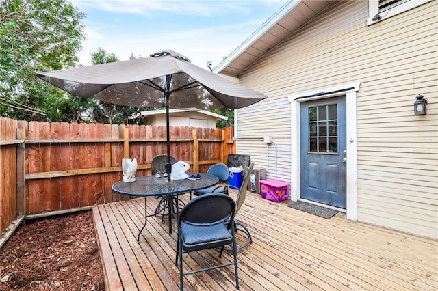 view of wooden deck