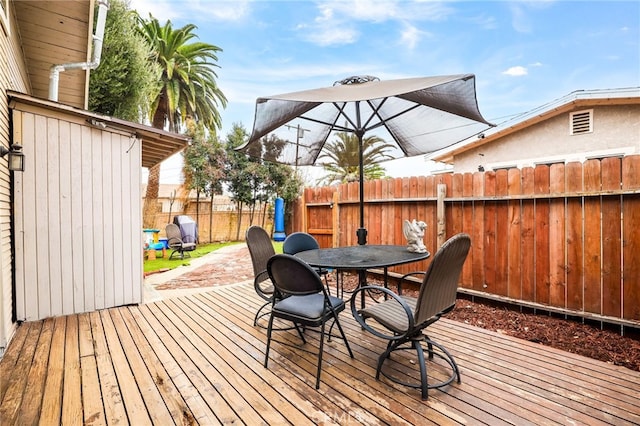 view of wooden deck