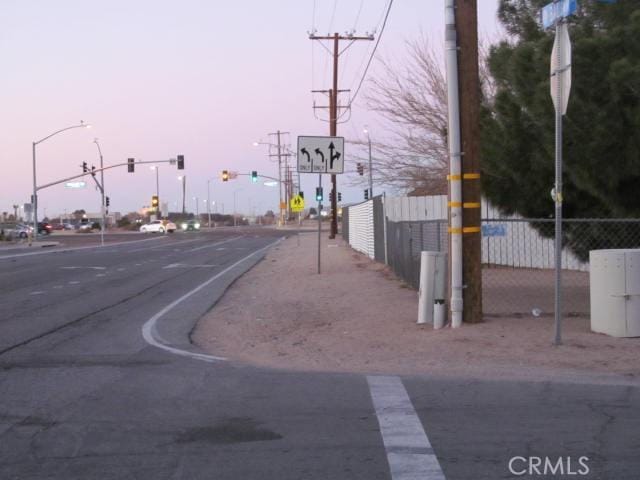 view of road