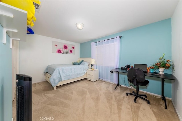 bedroom with carpet floors