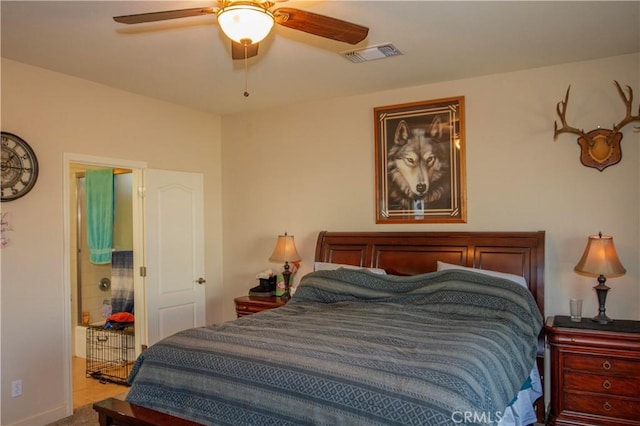 bedroom with ceiling fan