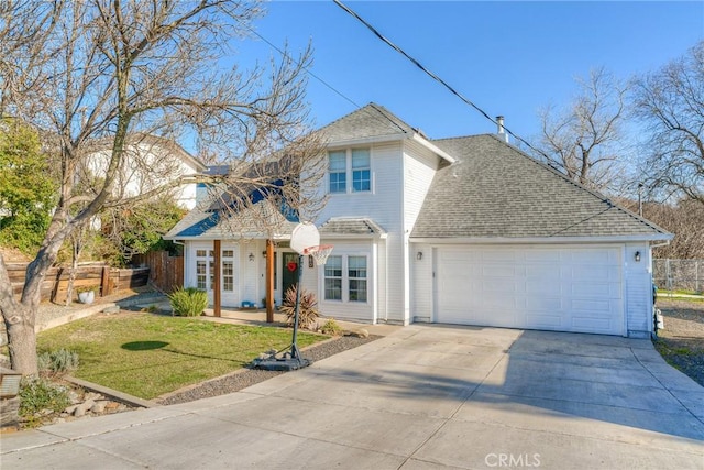 front facade with a front yard