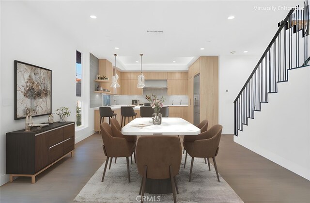 dining room featuring dark hardwood / wood-style floors