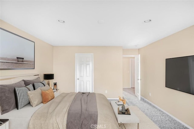 view of carpeted bedroom