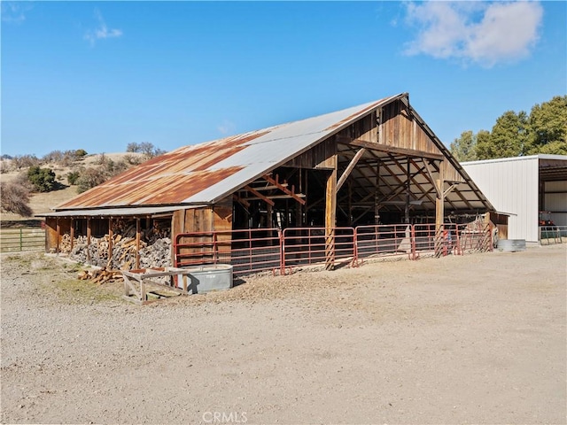 view of horse barn