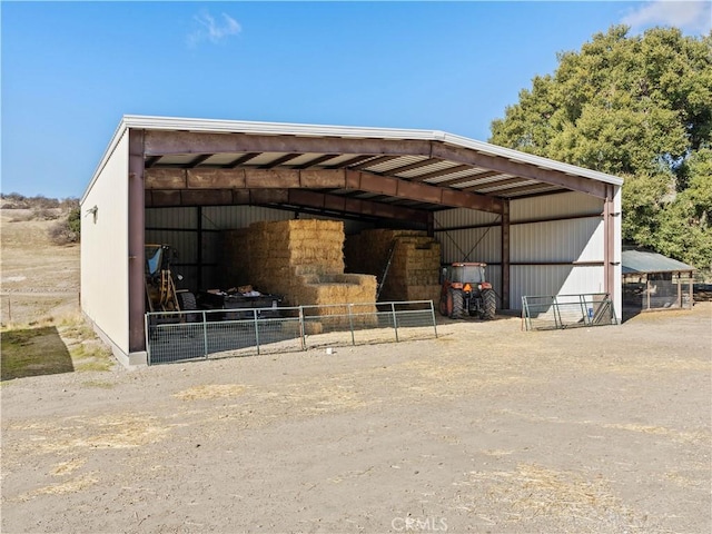 view of pole building with a carport