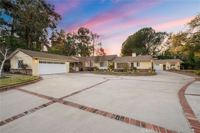 ranch-style house with a garage