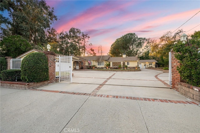 view of ranch-style home