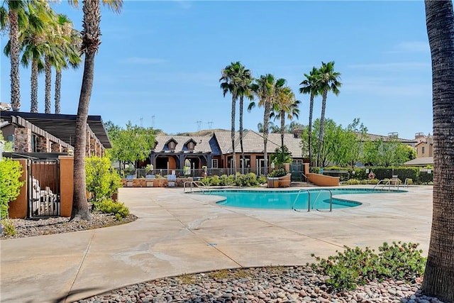 view of pool featuring a patio area