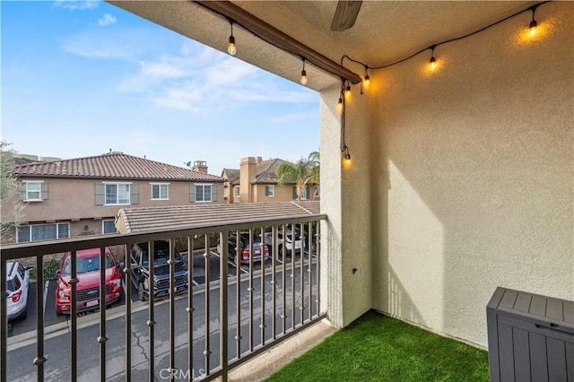 balcony featuring a residential view