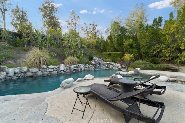 view of pool featuring a patio area