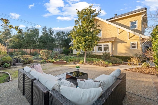 view of patio featuring an outdoor hangout area