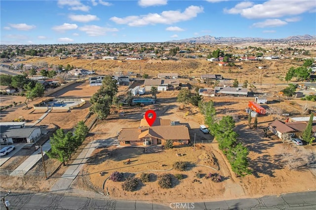 aerial view featuring a mountain view