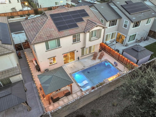 view of pool featuring a gazebo