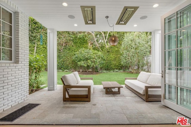 view of patio / terrace with an outdoor hangout area