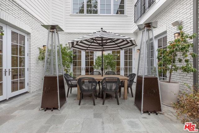 view of patio with french doors