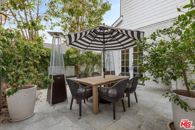 view of patio / terrace featuring french doors