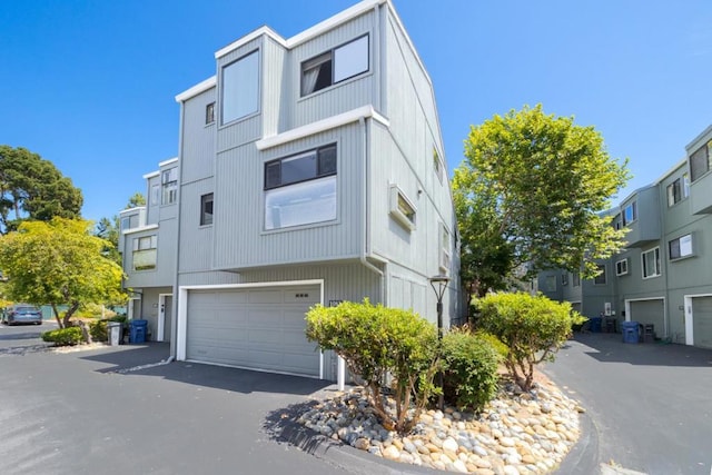 view of property featuring a garage