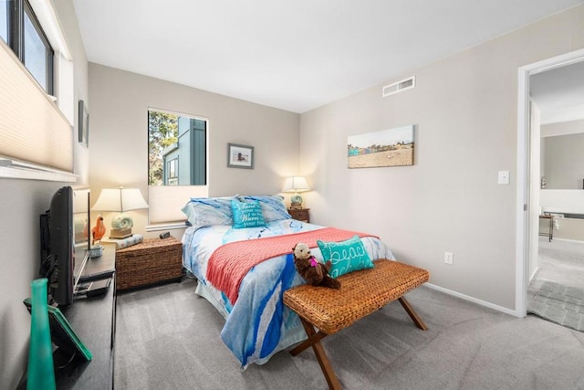 view of carpeted bedroom