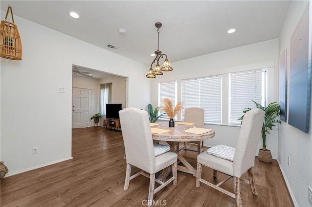 dining room featuring dark hardwood / wood-style floors