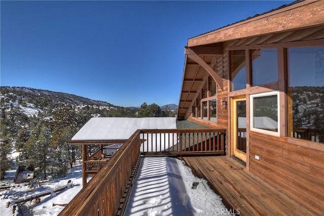 46727 Minnow, Big Bear City, CA 92314 - snow covered deck with a mountain view