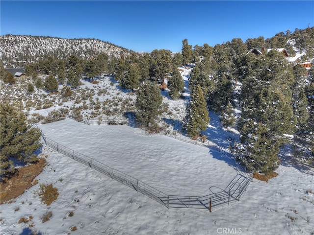 46727 Minnow, Big Bear City, CA 92314 - snowy aerial view featuring a mountain view