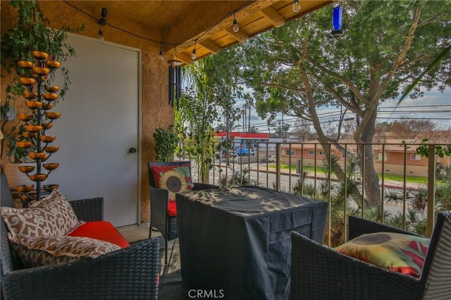 balcony with outdoor lounge area