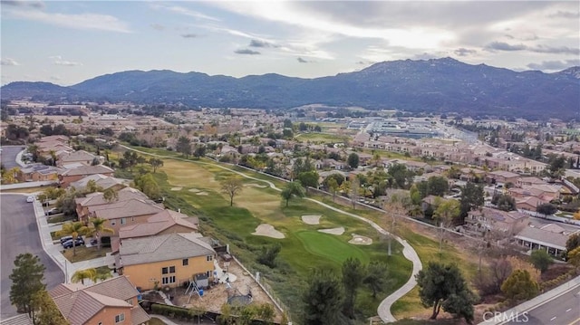 bird's eye view featuring a mountain view