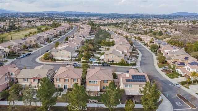 bird's eye view featuring a mountain view