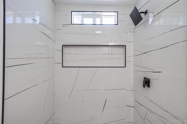 details with tiled shower