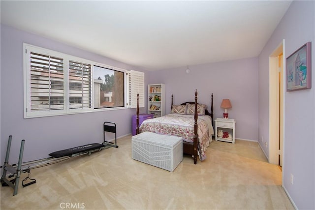 view of carpeted bedroom