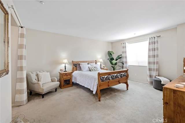 bedroom featuring carpet