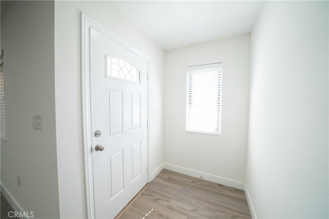 foyer featuring light hardwood / wood-style floors