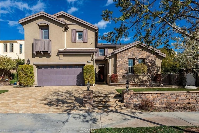 front of property featuring a garage