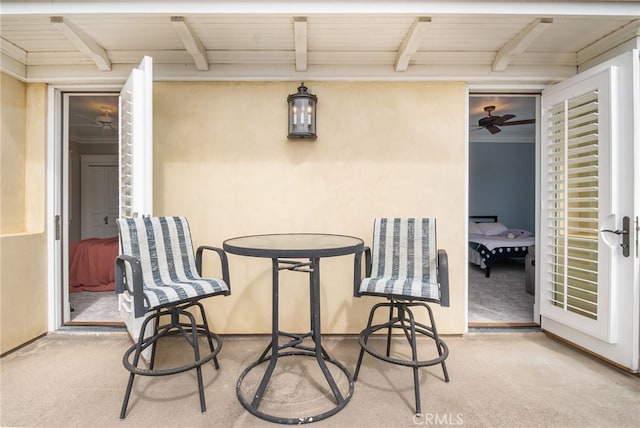 balcony featuring a patio