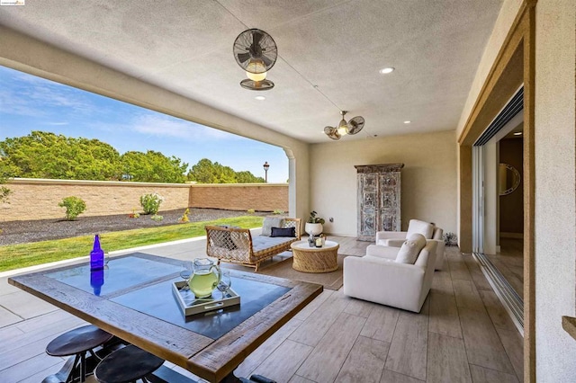 view of patio / terrace with an outdoor living space