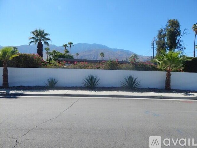 exterior space with a mountain view