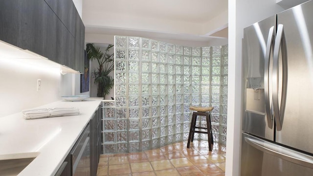 kitchen with appliances with stainless steel finishes