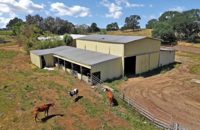 exterior space with a rural view