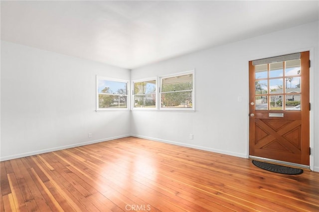 foyer featuring light wood-type flooring