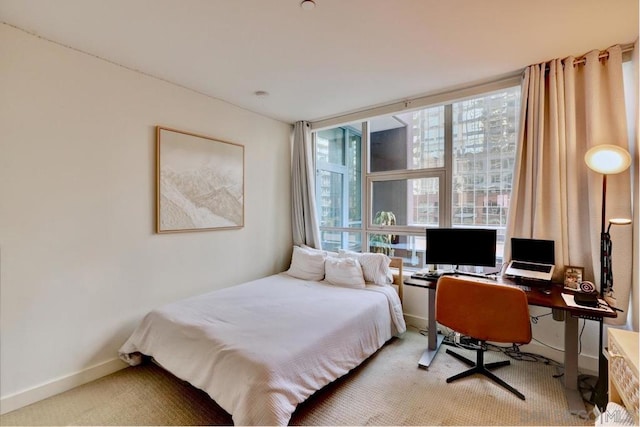 bedroom featuring carpet