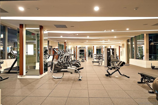 view of workout area