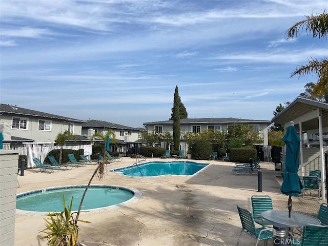 view of pool with a patio