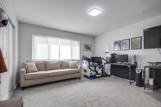 office area with carpet flooring