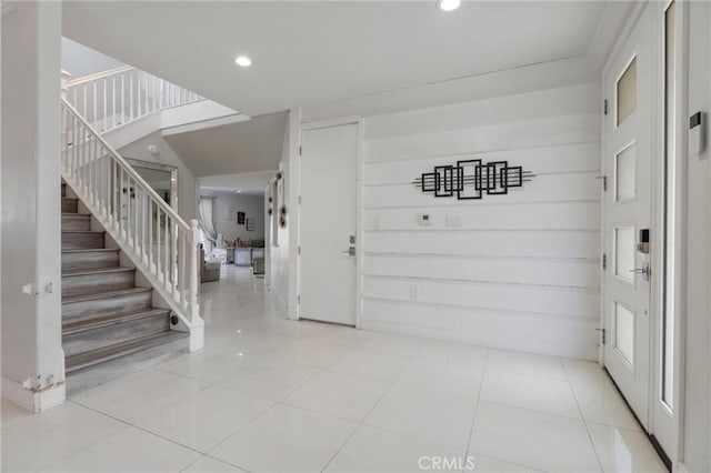 view of tiled entrance foyer