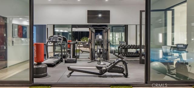 view of exercise room