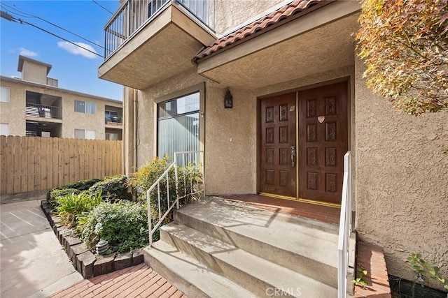 view of doorway to property