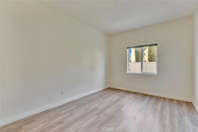 empty room featuring light hardwood / wood-style flooring