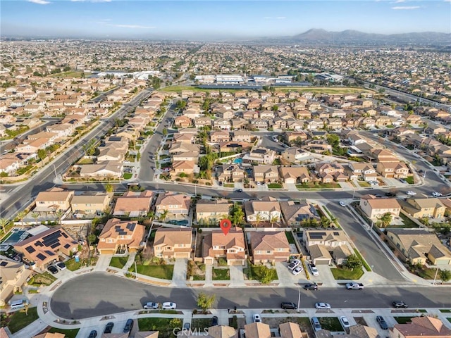 bird's eye view featuring a mountain view