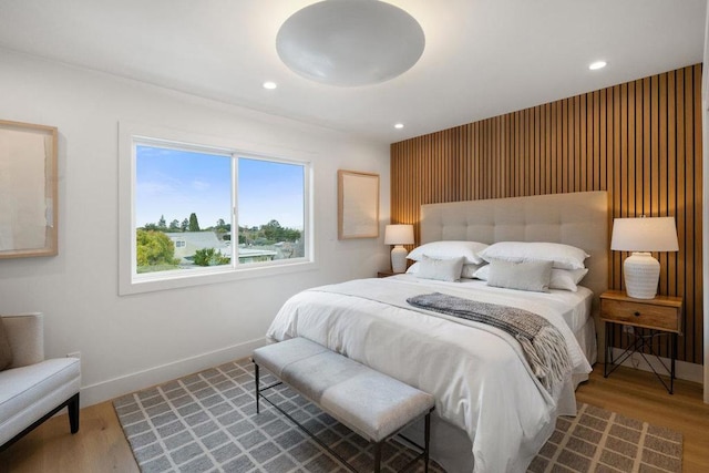 bedroom featuring hardwood / wood-style floors